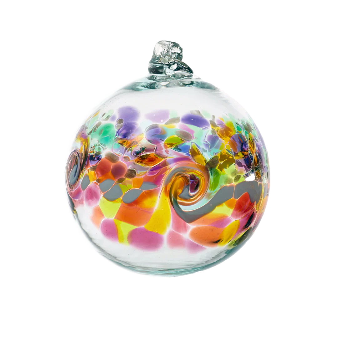 Desert Flower Color Wave Glass Orb