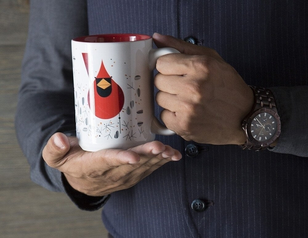 Charley Harper Cardinal and Seed Mug