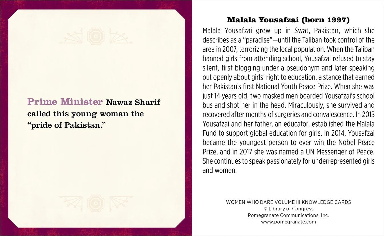 Women Who Dare Vol. III Knowledge Cards