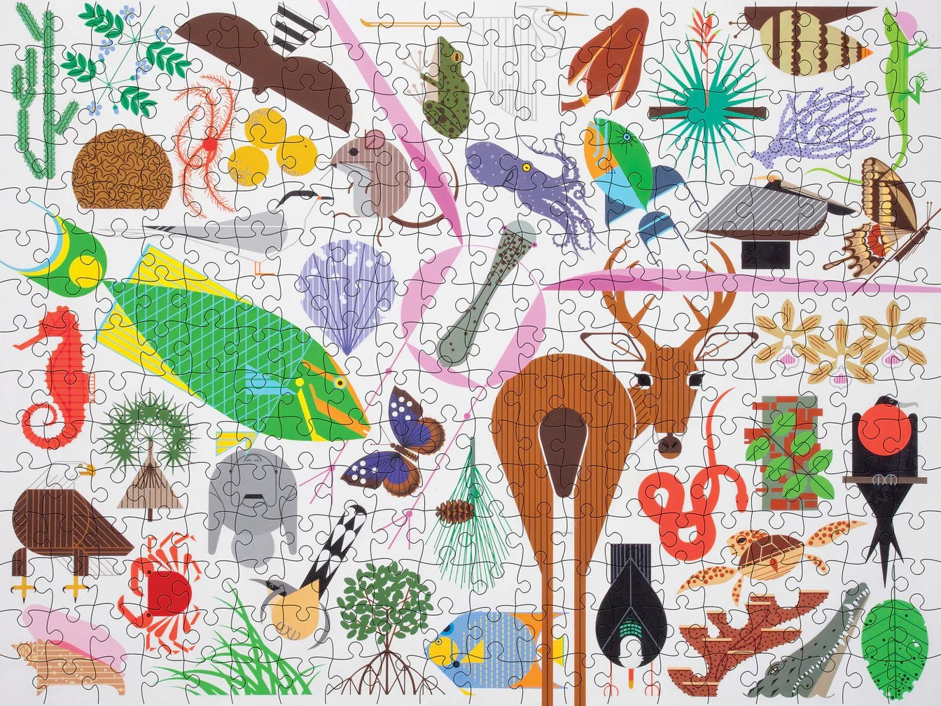 Wildlife Wonders Charley Harper 500 Piece Puzzle