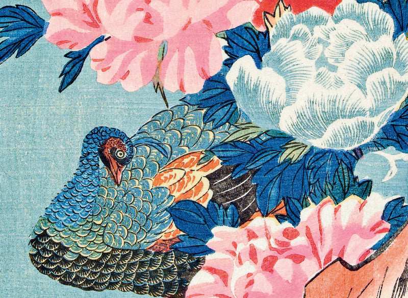 Kingfisher with Lotus Flower