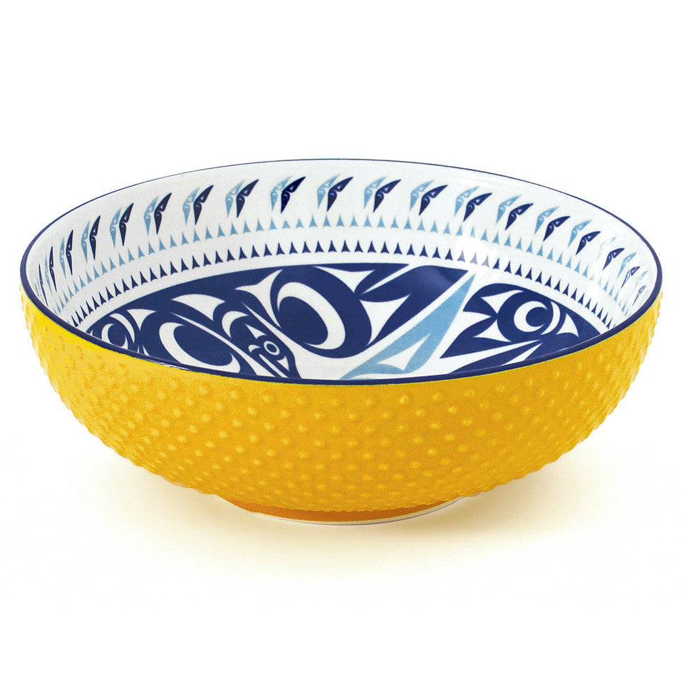 Hummingbird by Maynard Johnny Jr. Porcelain Art Serving Bowl