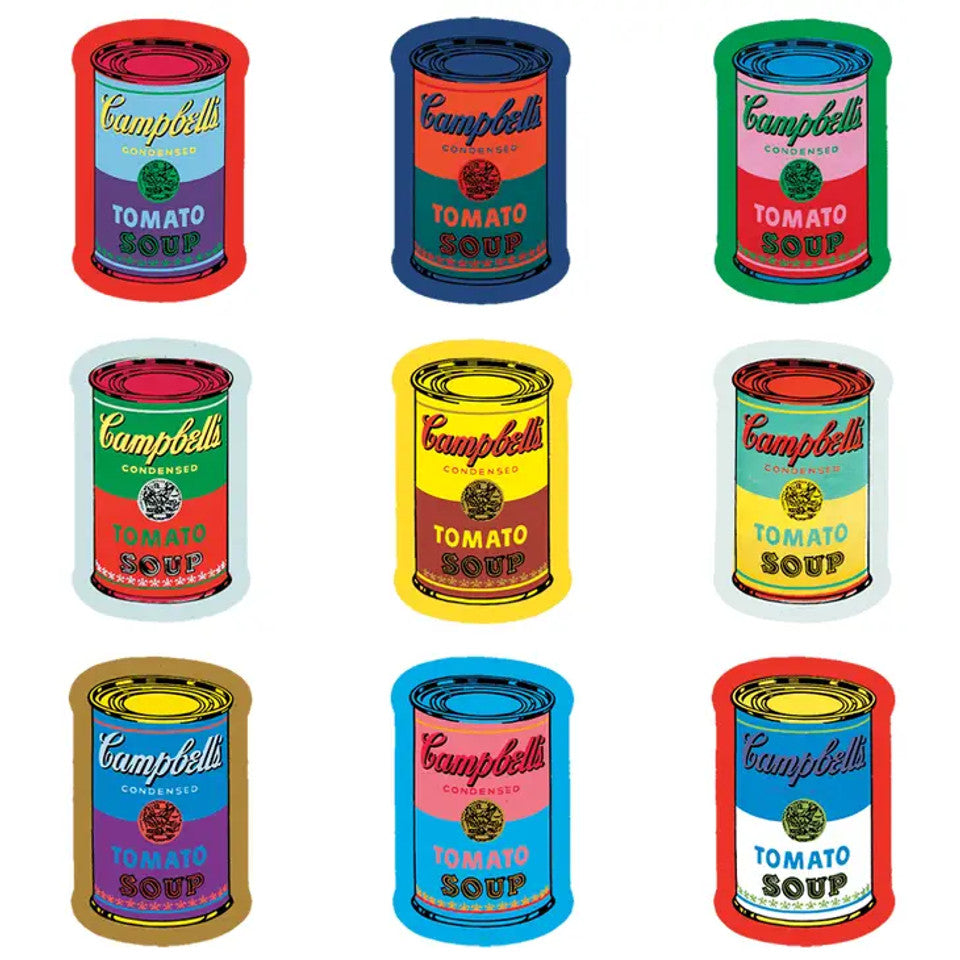 Warhol Campbell's Soup Cans 5x5 Sticker Sheeet