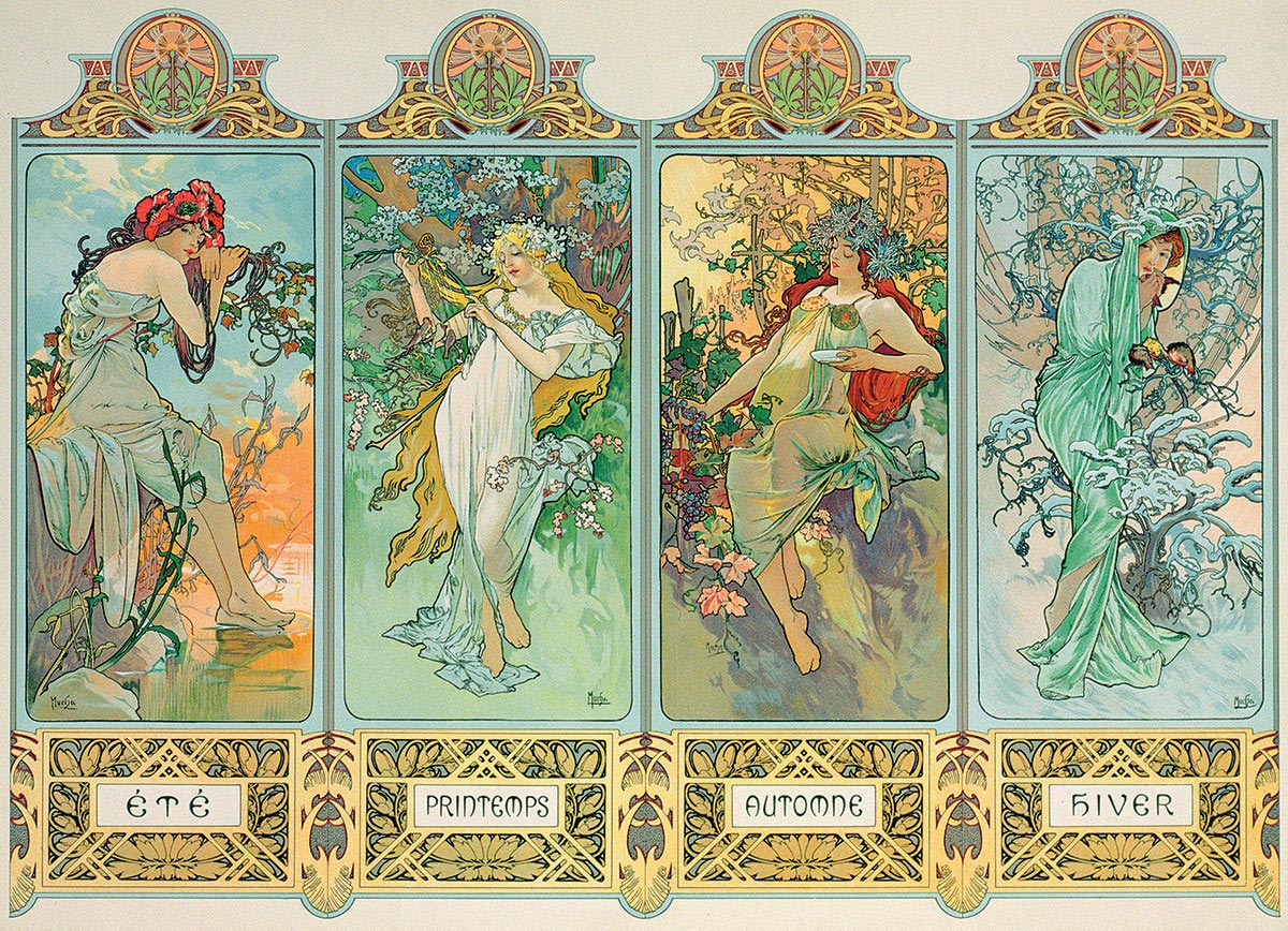 Mucha, Four Seasons 1000 Pc. Puzzle