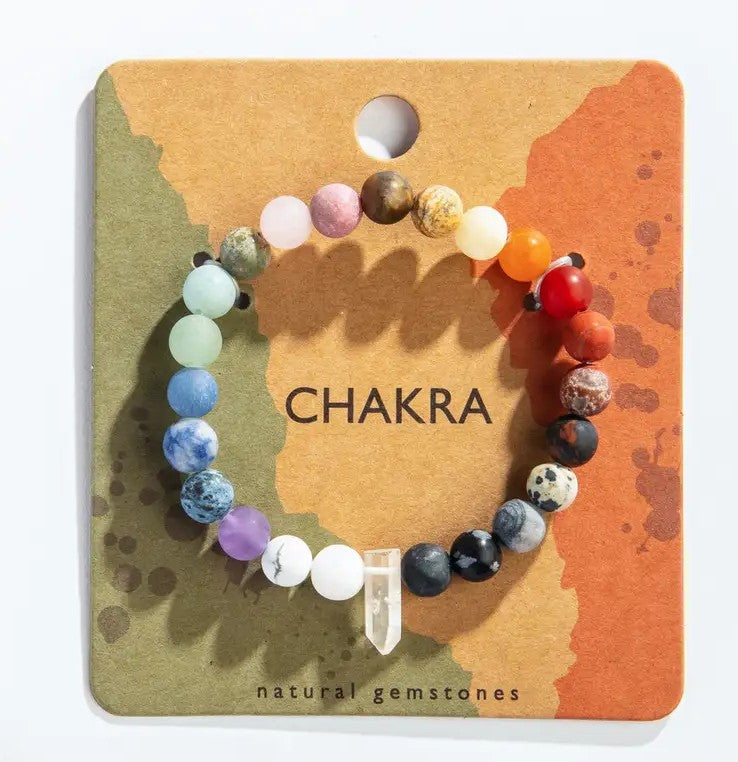 Crystal Point Chakra Bracelet