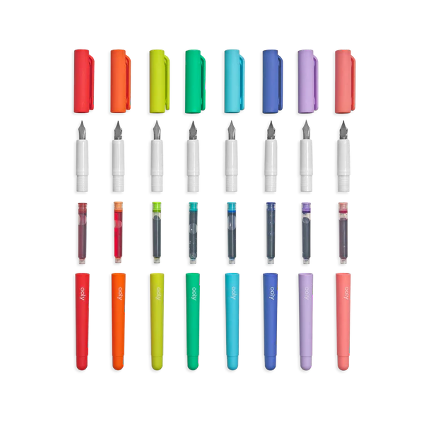 Color Fountain Pens Set of 8