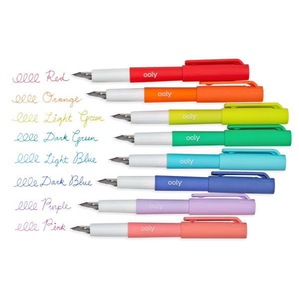 Color Fountain Pens Set of 8