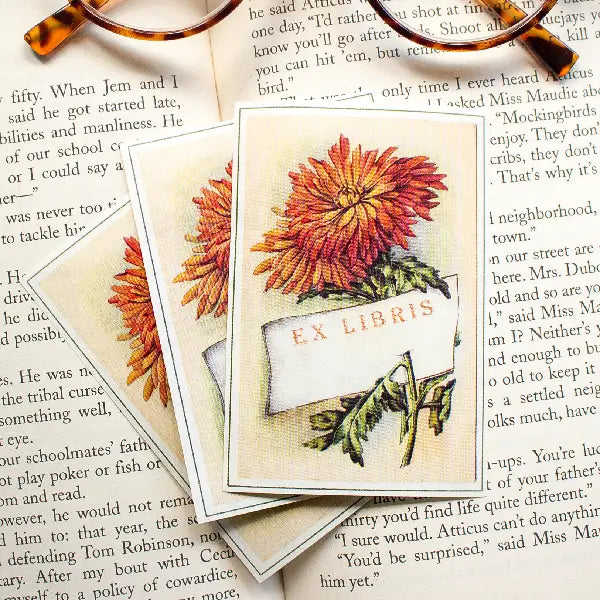 Autumn Mum Bookplate Sticker