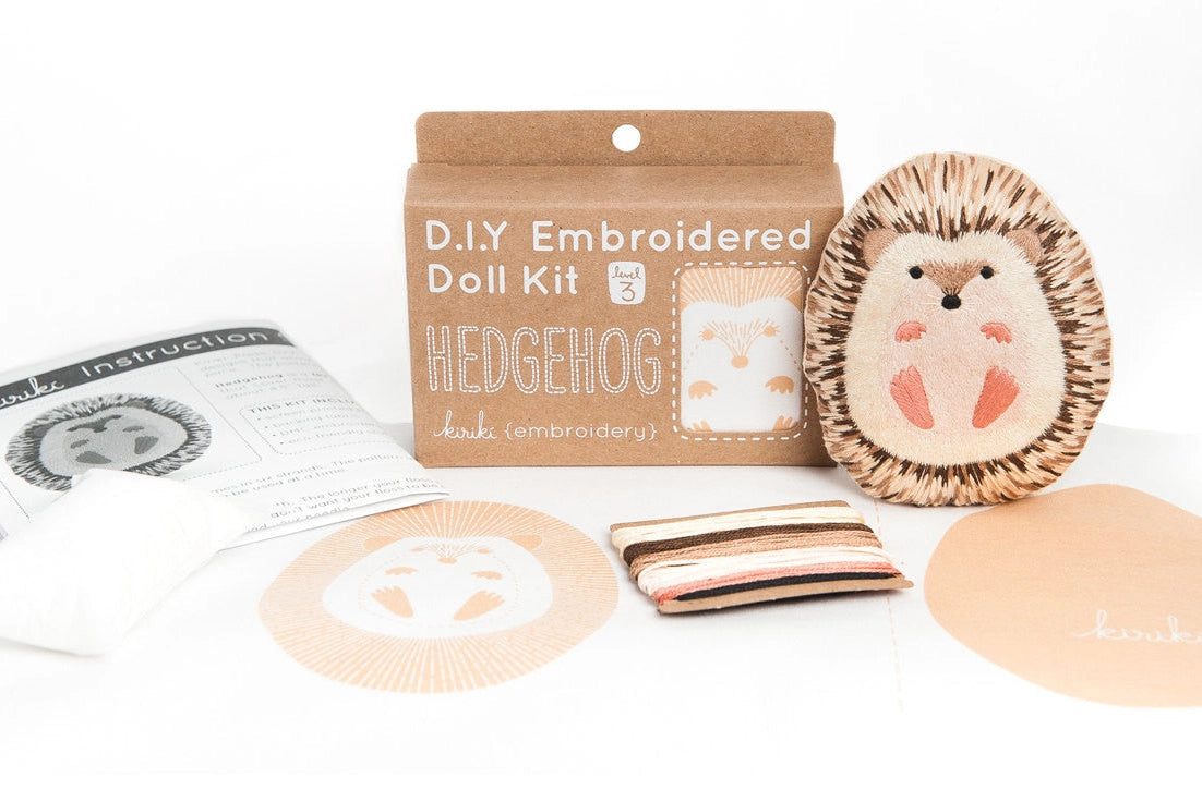 Hedgehog Embroidery Kit by Kiriki Press