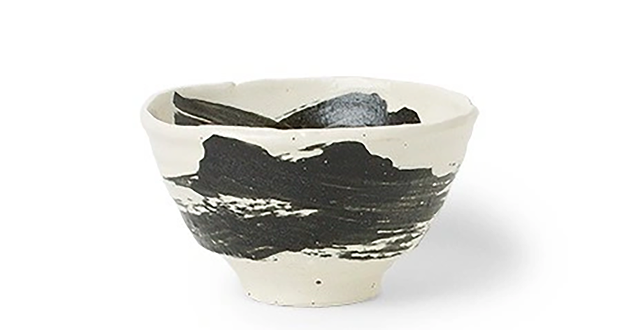 Black Brushstroke 5.5" Bowl