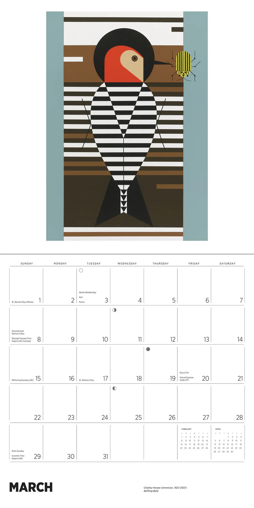 Charley Harper 2026 Wall Calendar