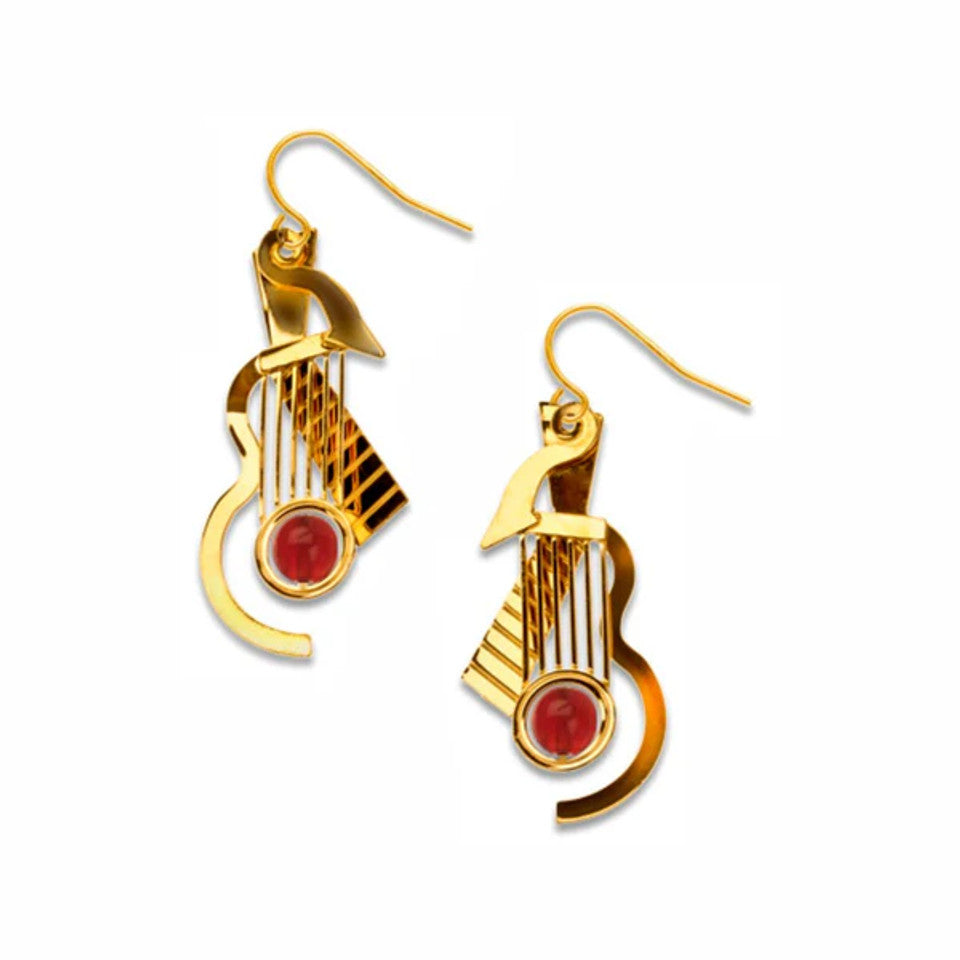 Cubist Guitar Earrings