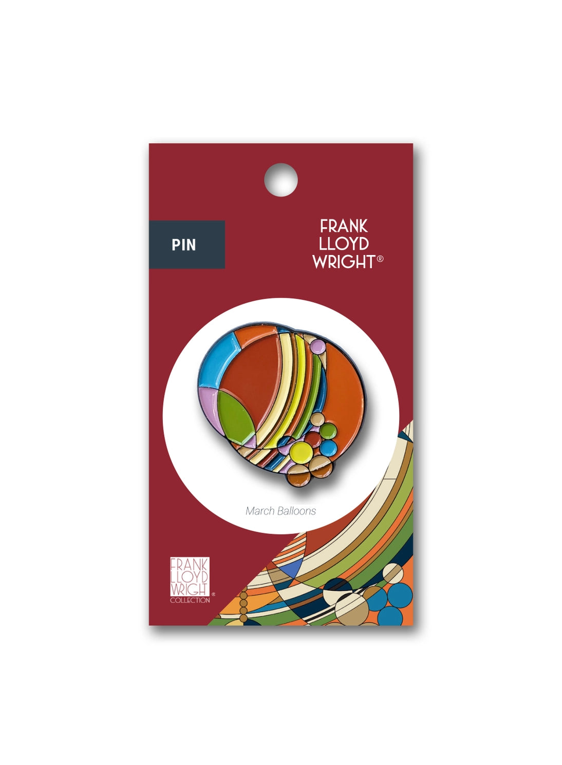 Frank Lloyd Wright, March Balloons Enamel Pin