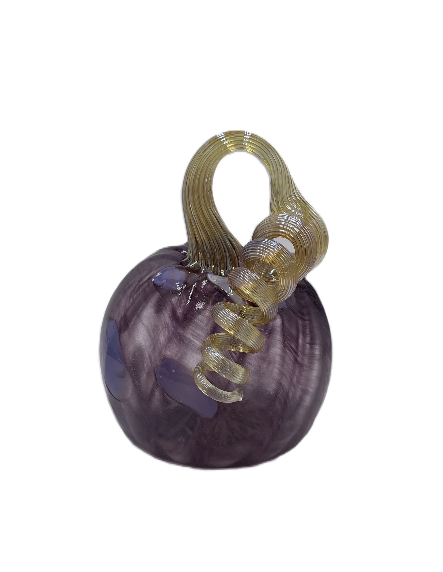 Medium Purple Dot Pumpkin with Champage Stem JD