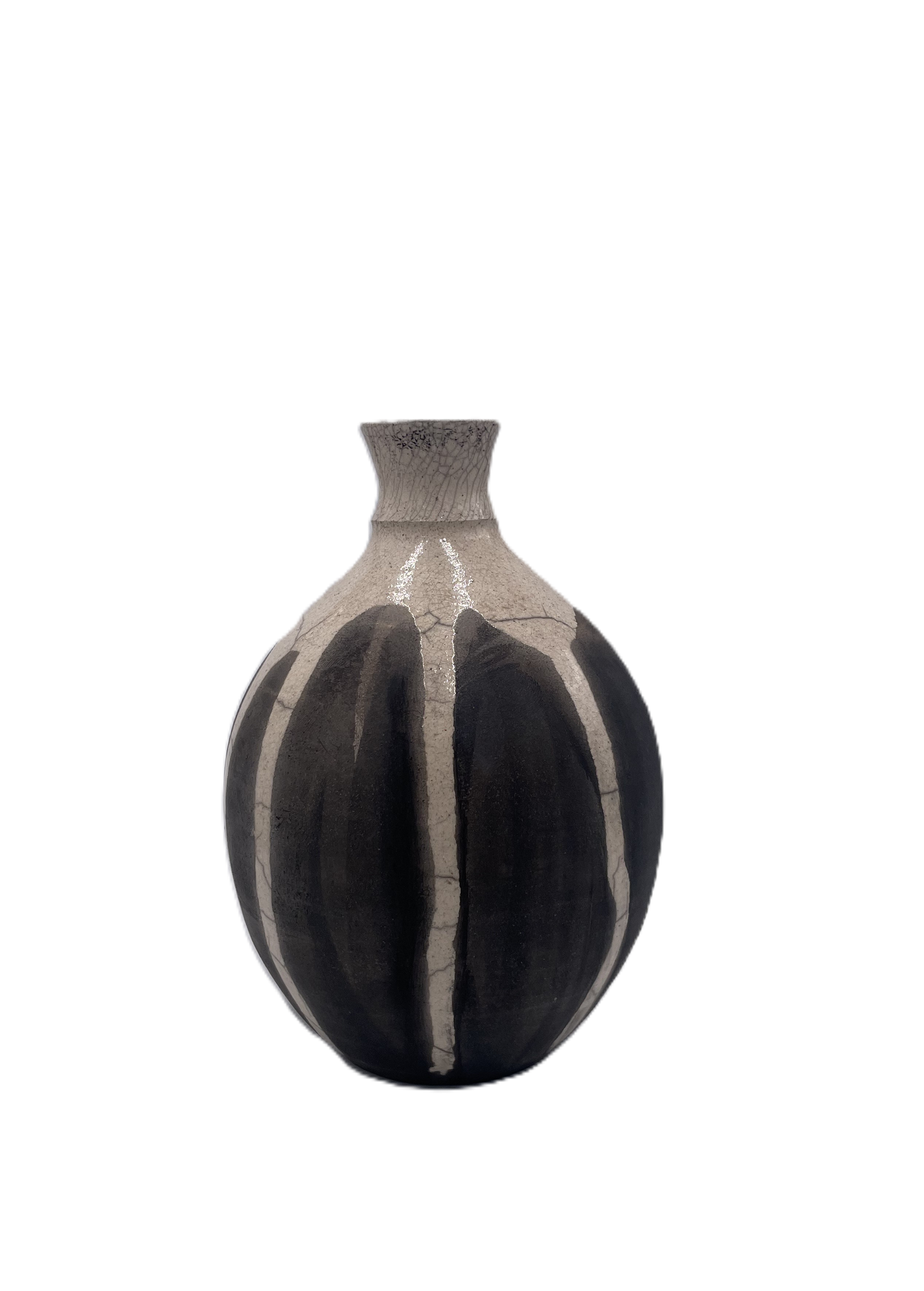 Small Cream Raku Vase SB