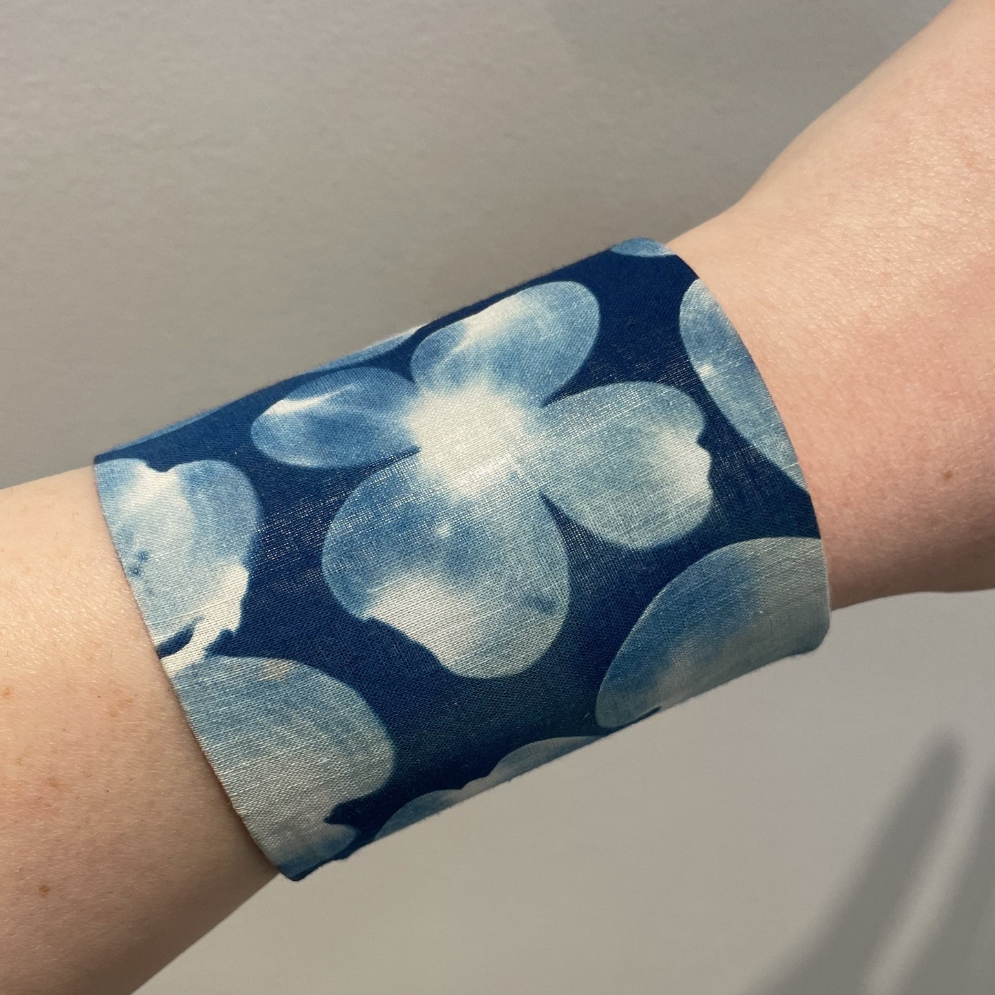 Wide Botanical Cyanotype Cuff 6 SH