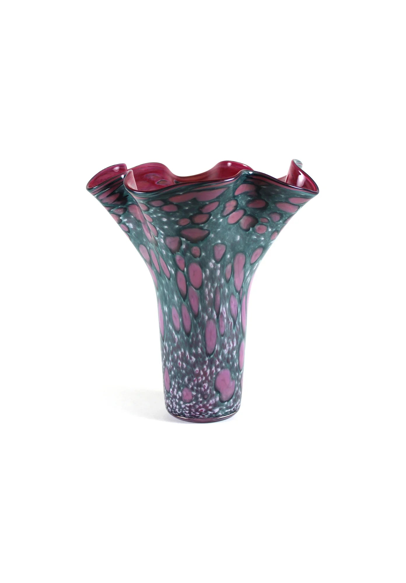 Ocean/Ruby Small Scalloped Vase
