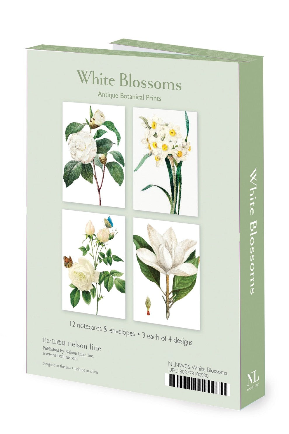 White Blossoms Notecard Set