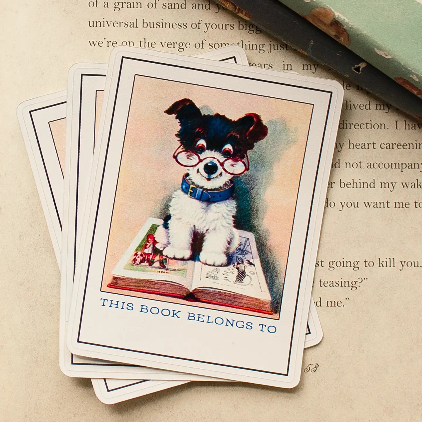 Cute Puppy Bookplate Sticker