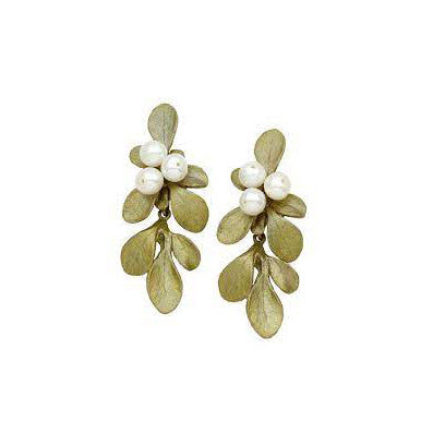 Barberry Single Drop Pearl Post Earrings