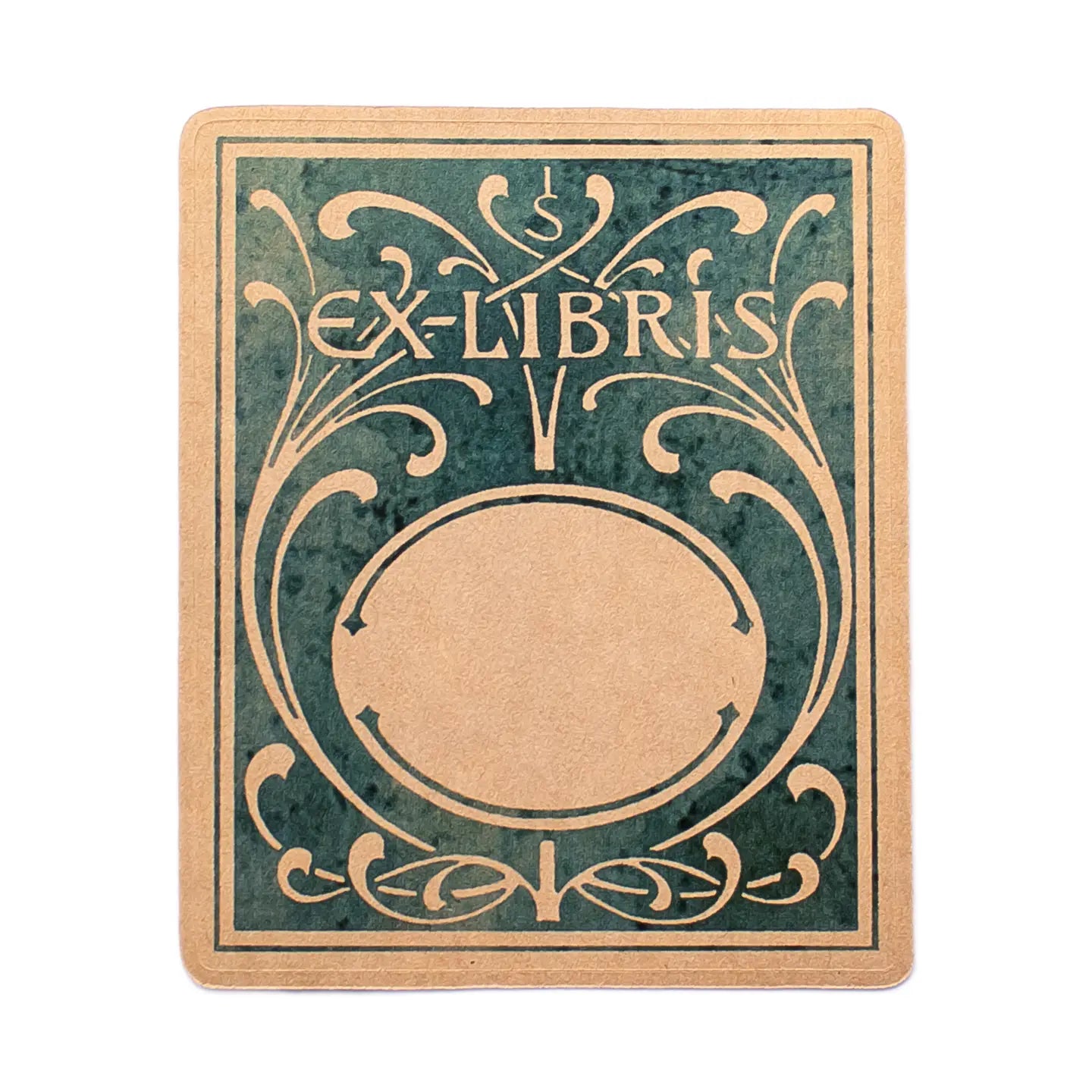Art Nouveau Vines Bookplate Sticker