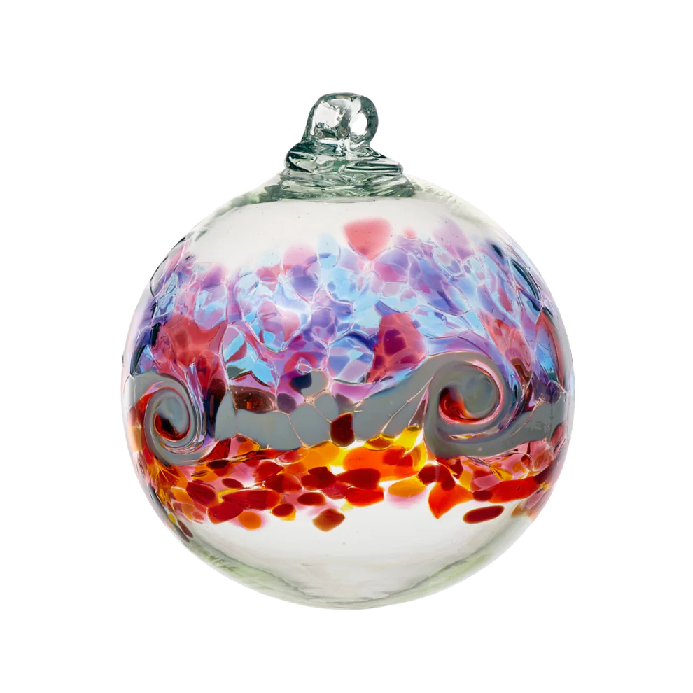 Summer Sunset Color Wave Glass Orb