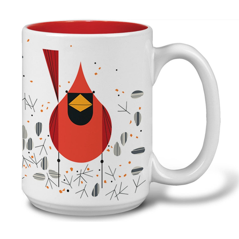 Charley Harper Cardinal and Seed Mug