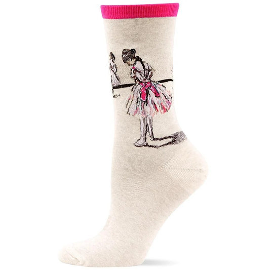 Degas Dancers Study Hot Pink Women's Socks