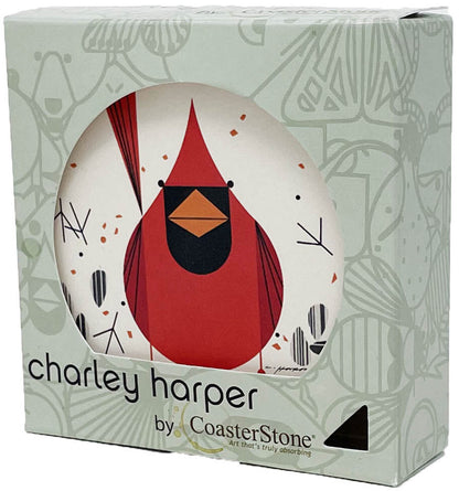 Charley Harper Cardinals Coaster Set
