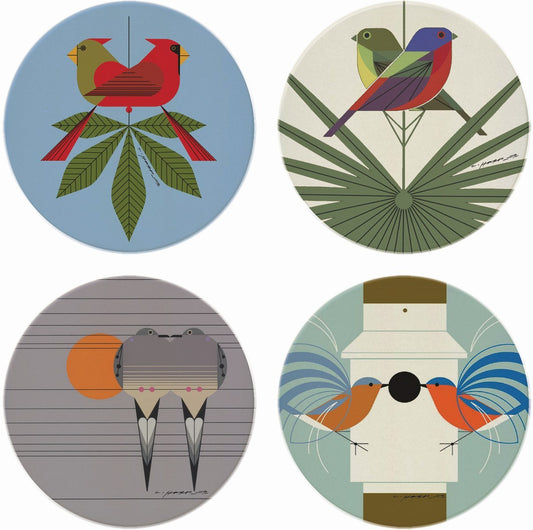 Love Birds Coaster Set with Stand