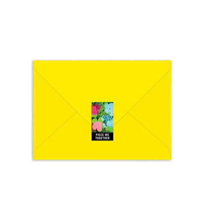 Andy Warhol Flowers Greeting Card Puzzle