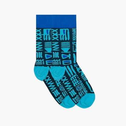 Tribal Blue Socks