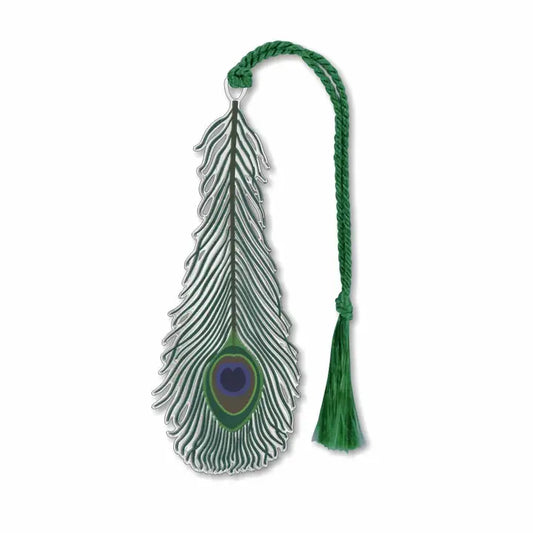 Peacock Feather Metal Bookmark