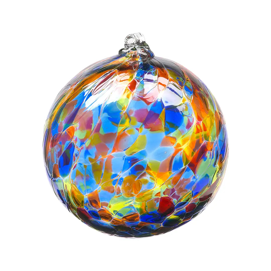 Sunny Sky Glass Calico Ornament