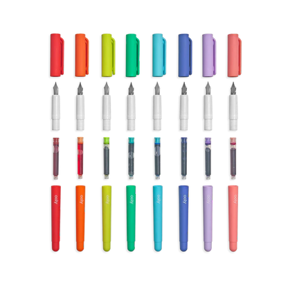 Color Fountain Pens Set of 8