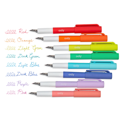 Color Fountain Pens Set of 8