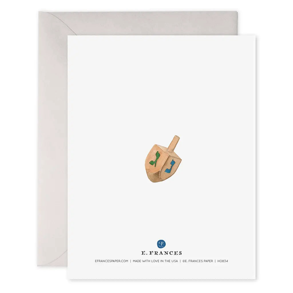 Colorful Menorah Hanukkah Card