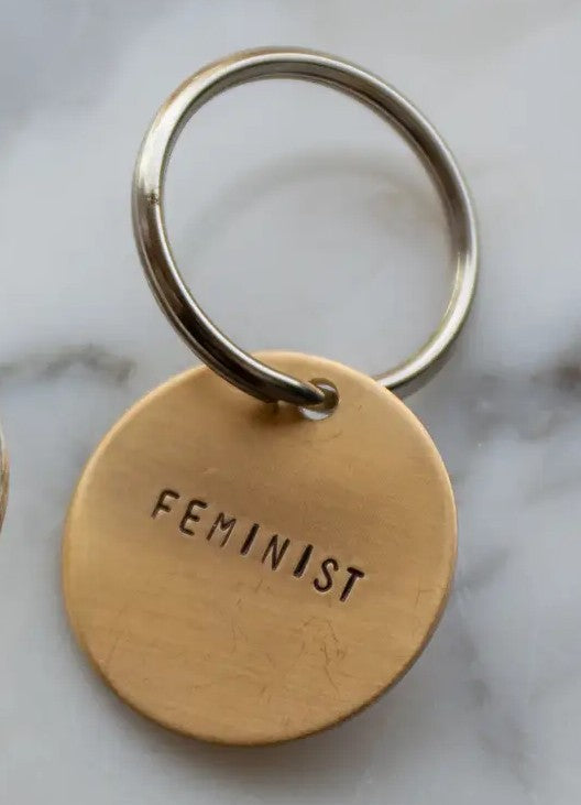 "Feminist" Stamped Keychain