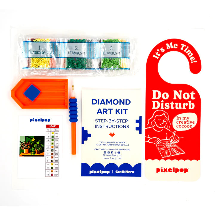 PixelPop Plant Lover Diamond Art Painting Kit