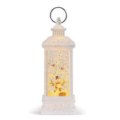Lit Musical Snowman Lantern