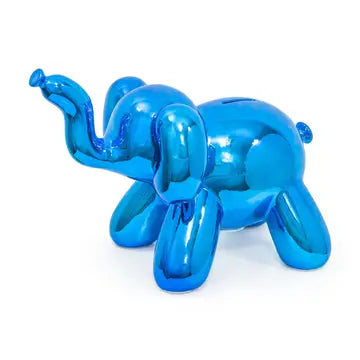 Blue Elephant Balloon Money Bank