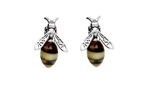 Amber Bee Earrings