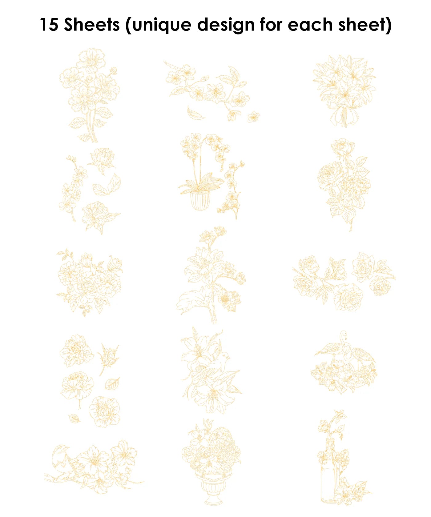 Floral Watercolor Coloring Book