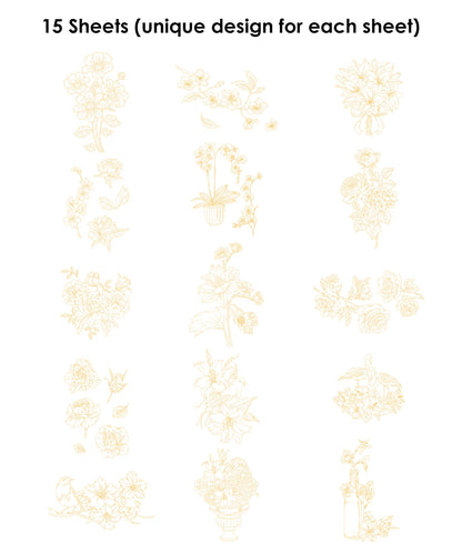 Floral Watercolor Coloring Book