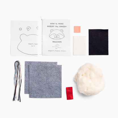 Robert the Raccoon Felt Sewing Kit