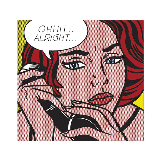 Lichtenstein, Ohhh... Alright... 1964. Vinyl Sticker