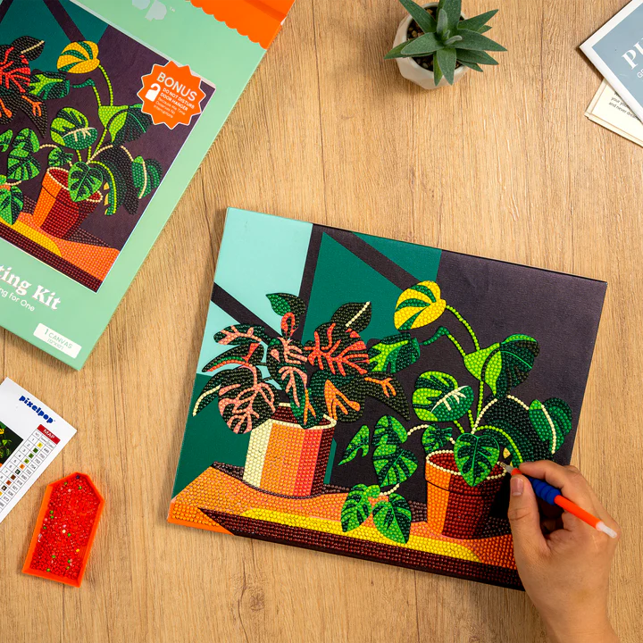 PixelPop Plant Lover Diamond Art Painting Kit