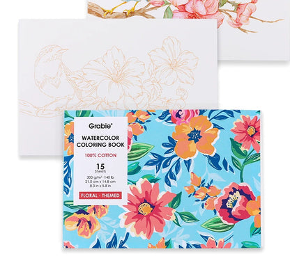 Floral Watercolor Coloring Book
