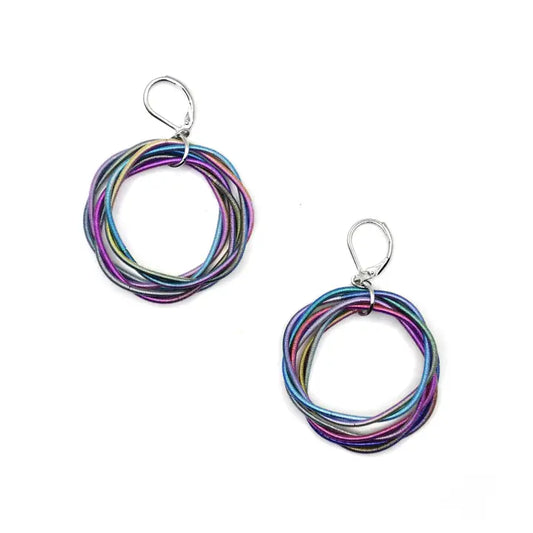 Twisted Loop Piano Wire Earrings