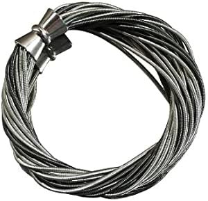 Black and Silver Piano Wire Necklace
